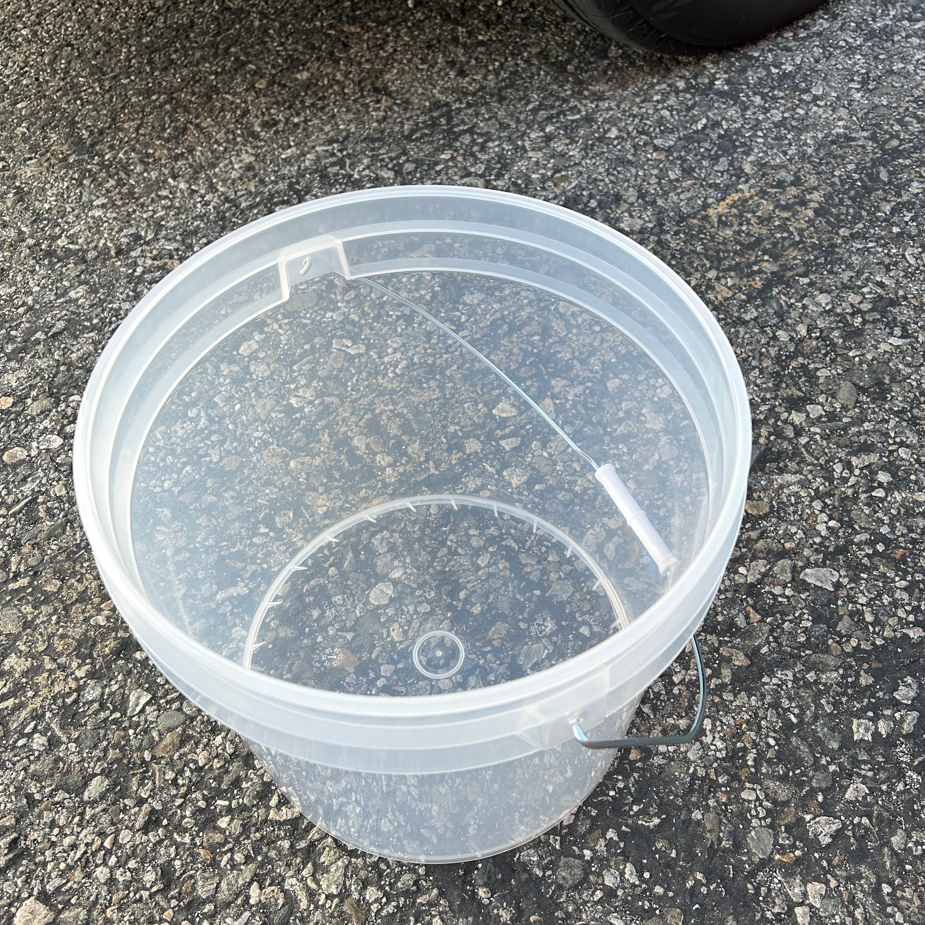 Plastic Pail Transparent Bucket 3.5 Gallon