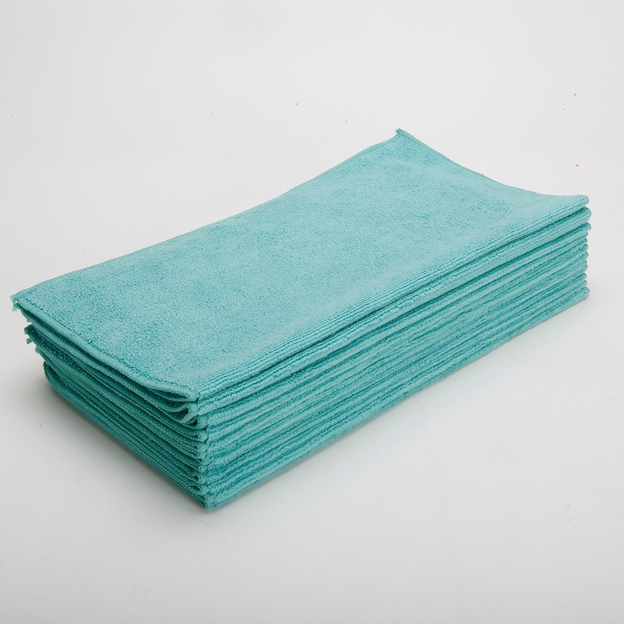 Multi-Purpose Microfiber Basic Towel, 380 GSM, 16"x16", Green