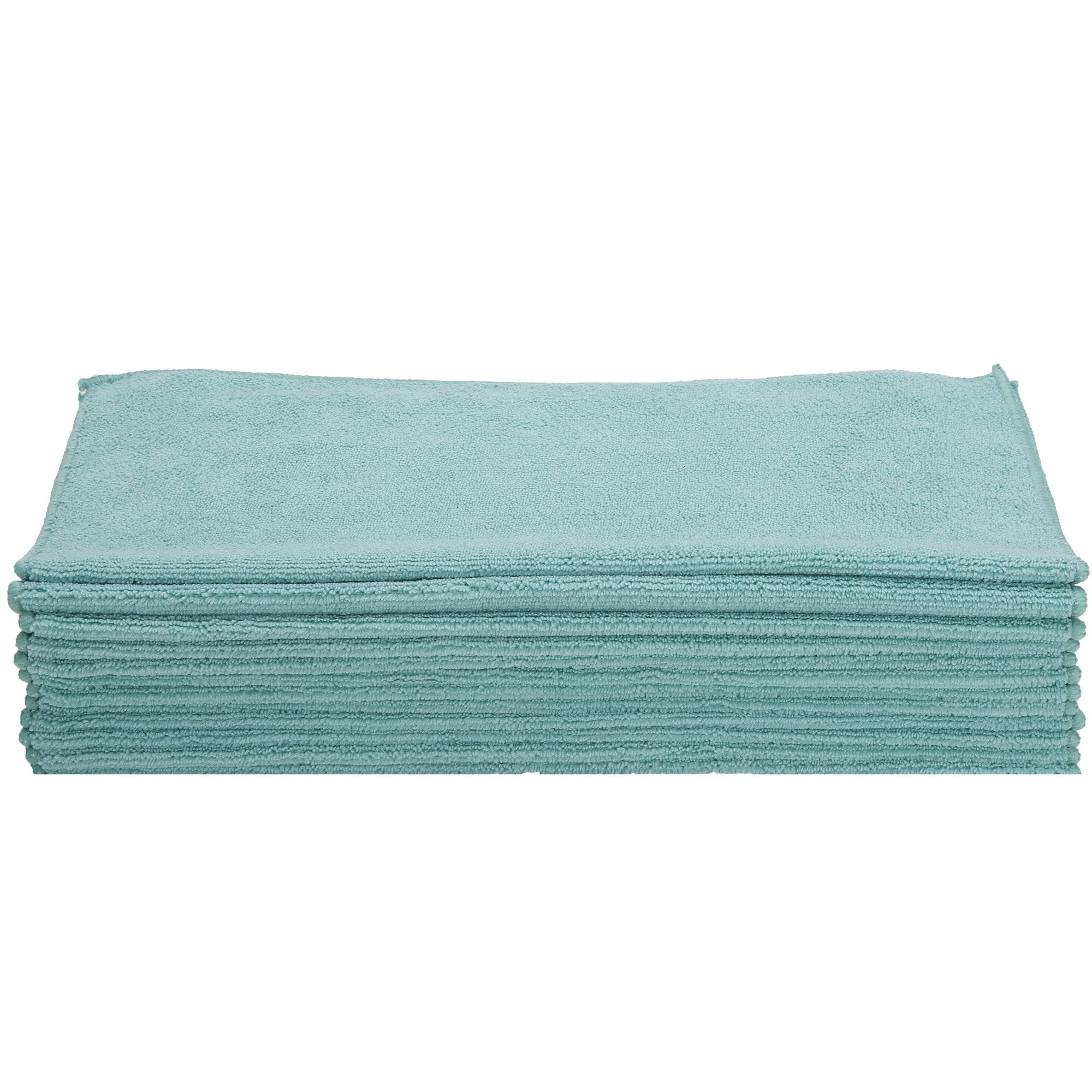 Multi-Purpose Microfiber Basic Towel, 380 GSM, 16"x16", Green