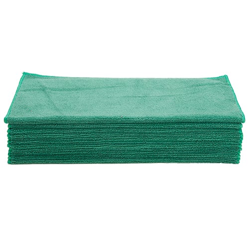 Multi-Purpose Microfiber Basic Towel, 380 GSM, 16"x16", Olive