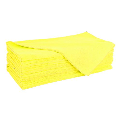 All-Purpose Microfiber Basic Towel, 380 GSM, 16"x24", Yellow