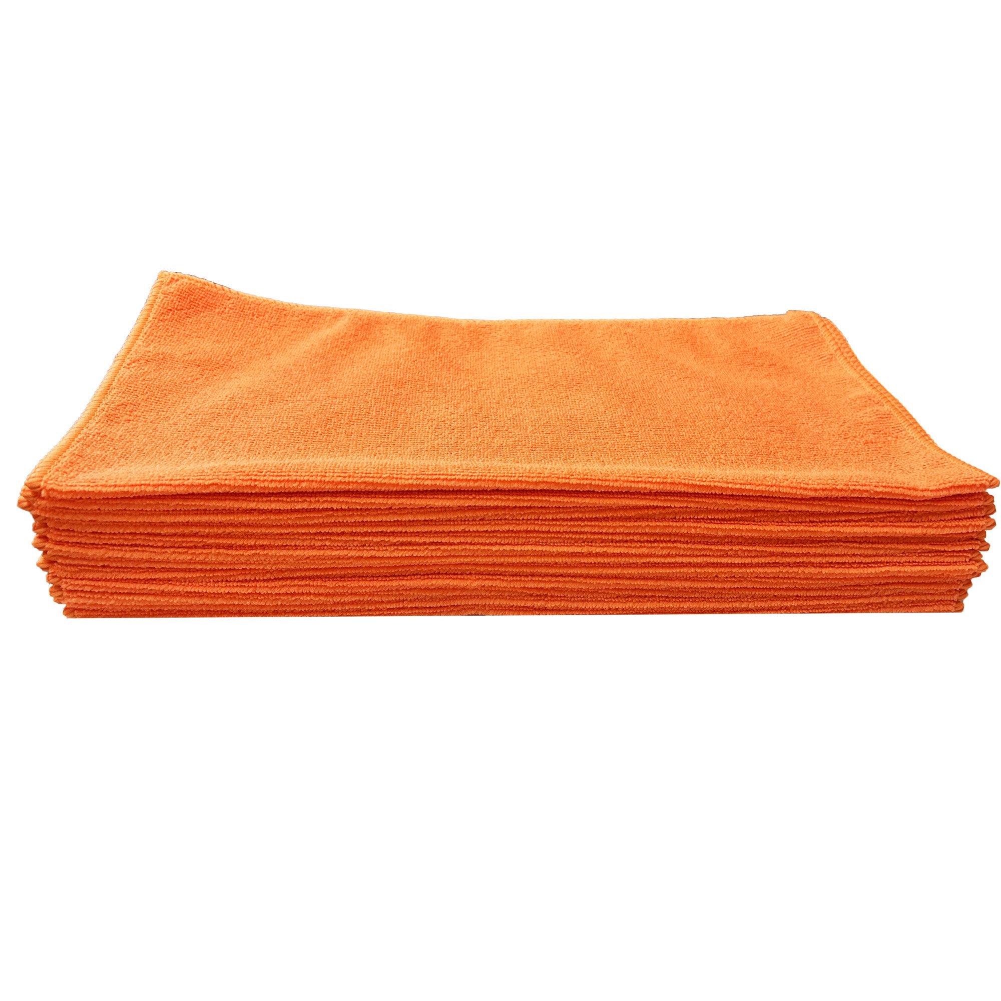 All-Purpose Low Cost Microfiber Towel, 250 GSM, 16"x16", Orange