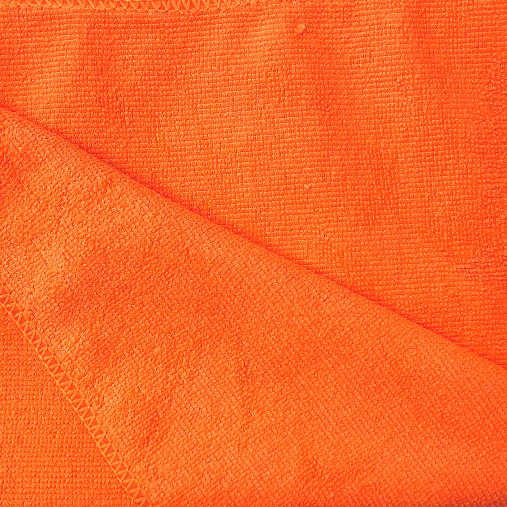 All-Purpose Low Cost Microfiber Towel, 250 GSM, 16"x16", Orange