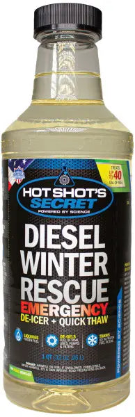 Hot Shot’s Secret® Diesel Winter Rescue Emergency De-Icer and Quick Thaw – 32 oz